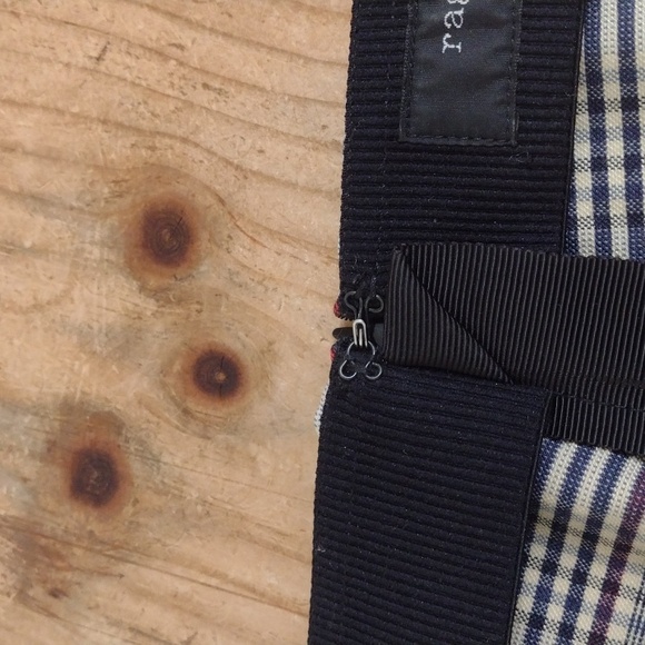 Rag & Bone Blue & Black Plaid Simone Check Pants Size 12 - Picture 8 of 13